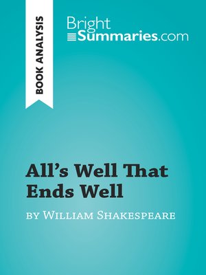cover image of All's Well That Ends Well by William Shakespeare (Book Analysis)